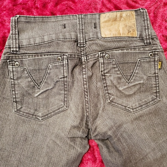 MAGGIORE BLACK/ GRAY FADED SKINNY JEANS - Picture 5 of 8